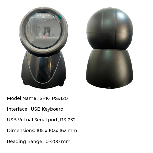 Desktop Barcode Scanner|SRK PS9120 | USB - Image 5