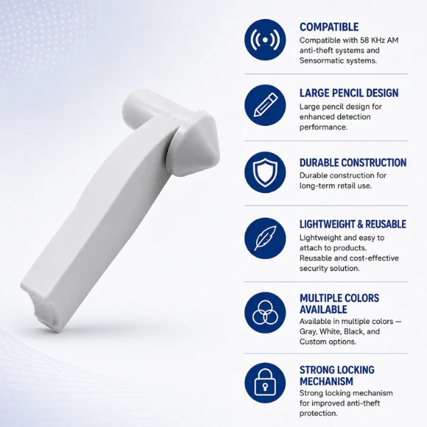 AM Pencil Tag |53mm |8.2MHz -For Retail Security - Image 5