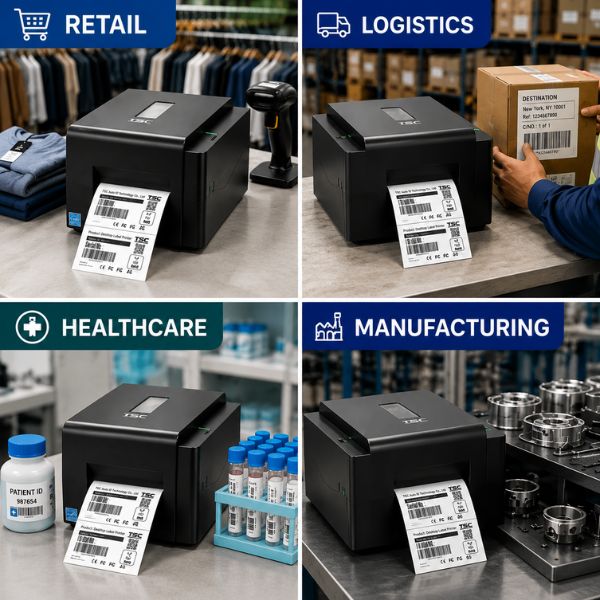 TSC TE 244 Thermal Transfer Barcode Printer | 4 inch | 203 dpi | USB | 1 Year Warranty - Image 4
