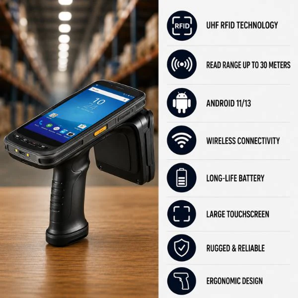 Chainway C72 Handheld RFID Reader-Android 11/13 | Read range upto 15m | Wireless - Image 2