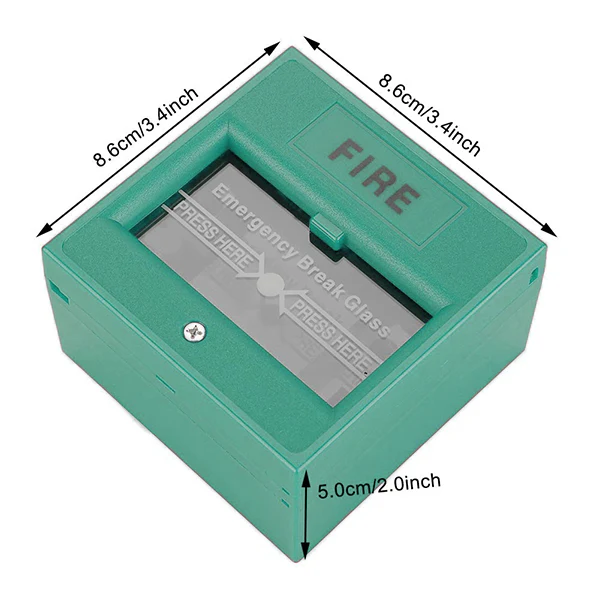 Emergency Break Glass Box |Size:10x10x10mm | Fire Alarm Safety- Door Access Control - Image 3