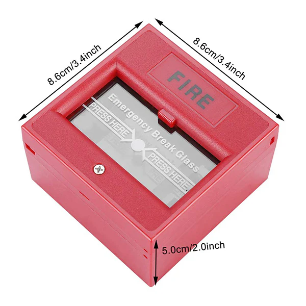 Emergency Break Glass Box | Fireproof Material |Size:10x10x10mm | Red Safety System - Image 3