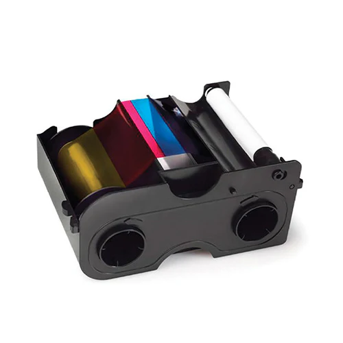 Fargo 45100 YMCKO Color Ribbon with Cleaning Roller | 250 Prints