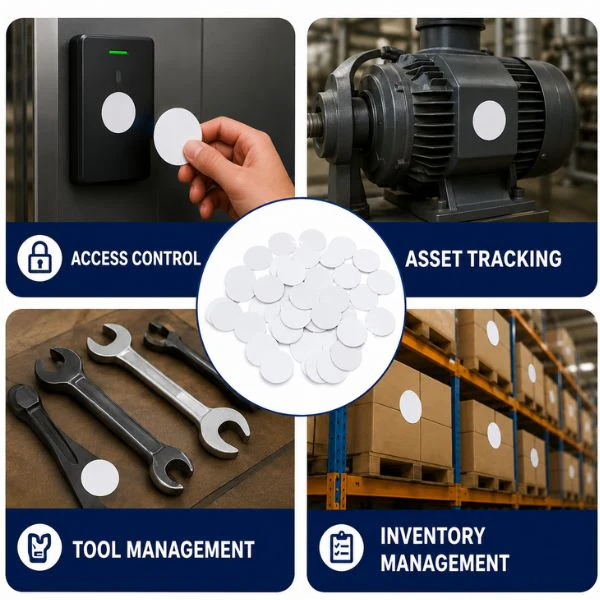 RFID NFC HF Token Round Tags | Read Range up to 7cm- For Metal Surfaces & Industrial Equipment - Image 5