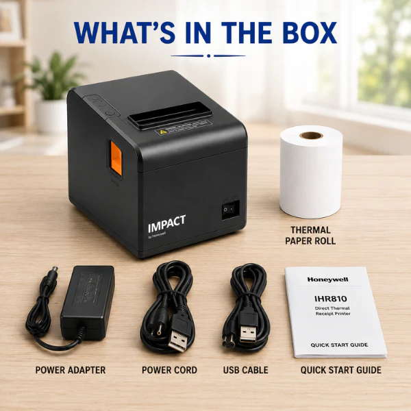 Honeywell IHR810 Direct Thermal Receipt Printer | 3inch | 203 Dpi | USB+Serial+LAN - Image 5