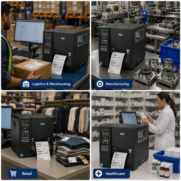 TSC-MH641T Metal Industrial Barcode Label Printer |Touch LCD |600 dpi| 6 ips - Image 4