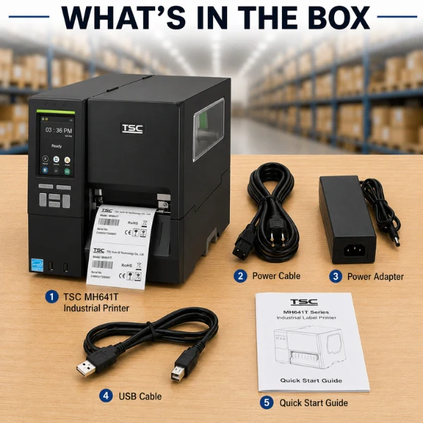 TSC-MH641T Metal Industrial Barcode Label Printer |Touch LCD |600 dpi| 6 ips - Image 5