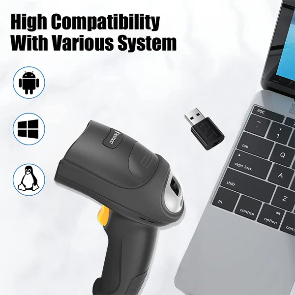 Newland HR52 BT Handheld Barcode Scanner | 2D Wireless Barcode Reader |USB - Image 5