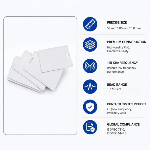 RFID LF Thick Proximity Smart Card| Attendance cards | 125.5 Khz- For Access, ID & Payment - Image 4