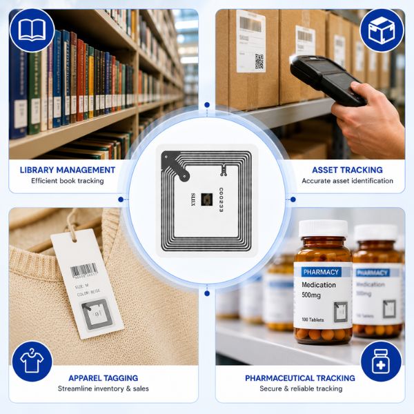 RFID HF Library Icode Slix Tags | Read Range up to 4 cm -For Library & Book Tracking - Image 5