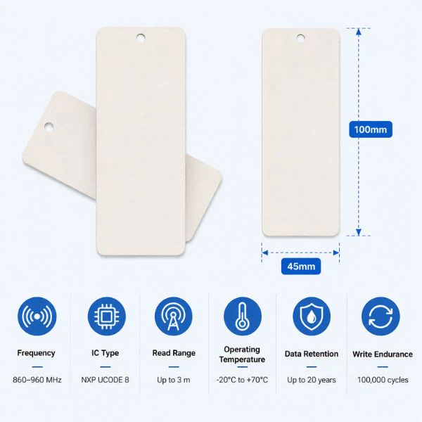 RFID UHF Apparel Hang Tags – Up to 3M Read Range – For Garment & Inventory Tracking - Image 2