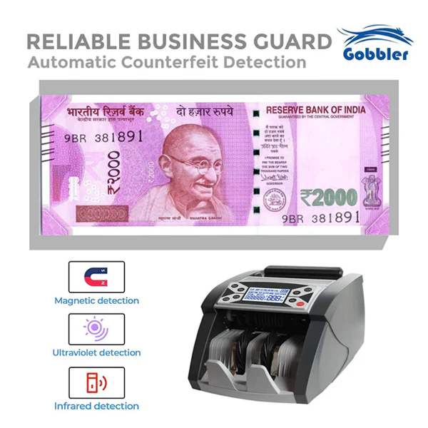 Gobbler GB-502-MV Note Counting Machine with Advanced Fake Note Detection - Image 5