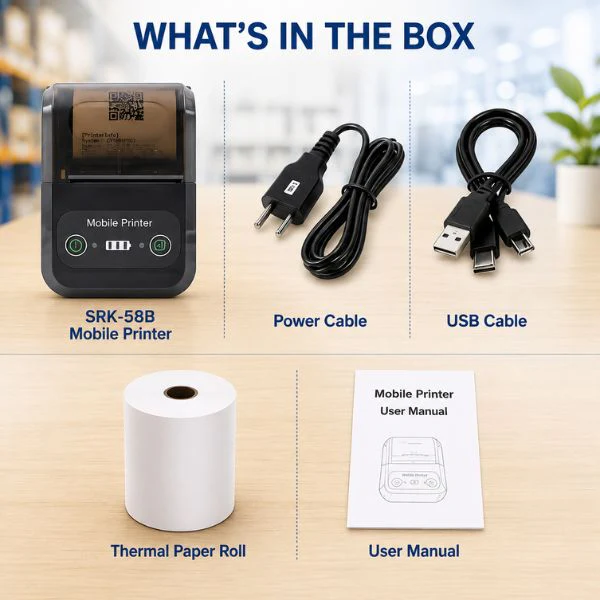 Direct Thermal Printer| SRK-58B |Bluetooth | Android & IOS | 203 DPI - Image 5