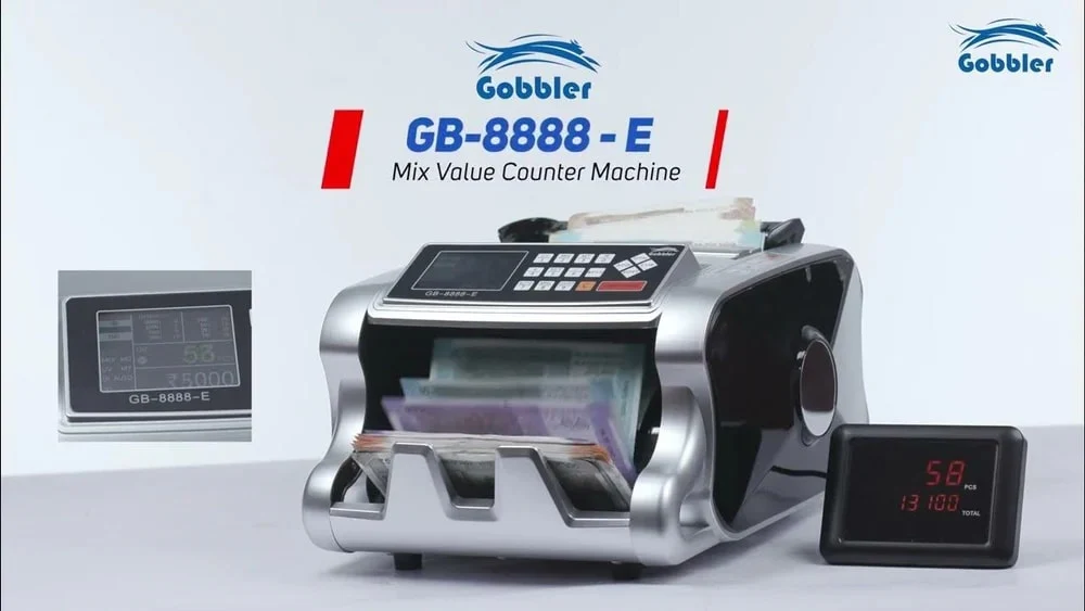 Gobbler GB-8888E Fully Automatic Mix Note Counting Machine with Fake Note Detection - Image 3