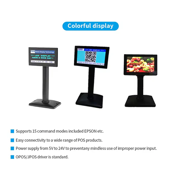 Customer POS Display |SRK-BS500-II | TFT-LCD Display | 5 inch Color Panel | | USB | 1 year warranty - Image 6