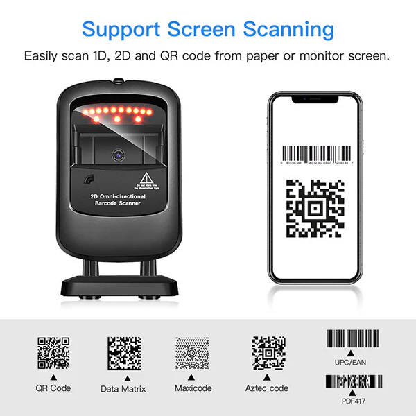 Omni Directional Barcode Scanner |SRK-PS9120 | 1D/2D | USB - Image 5