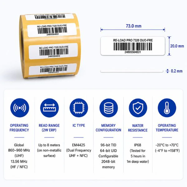 RFID UHF Vehicle soft Label Tag| Read 8 mtr- For Vehicle & Fleet Tracking - Image 2