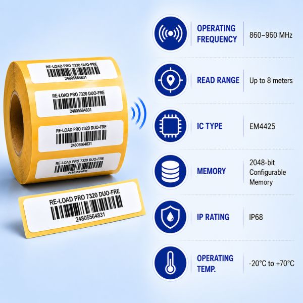 RFID UHF Vehicle soft Label Tag| Read 8 mtr- For Vehicle & Fleet Tracking - Image 4