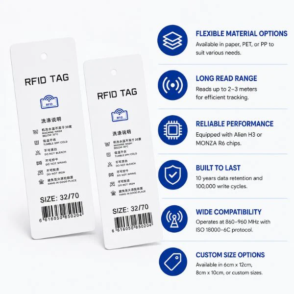 RFID UHF Garment Hang Tag| Read 2-3 Mtr- For Garment & Inventory Tracking - Image 4