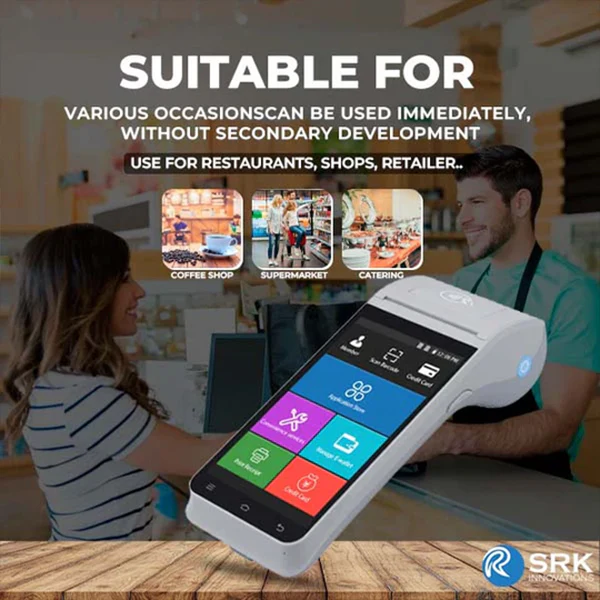 Handheld POS | SRK-Z91 |Android 11 | 5.5" Display | 2+16GB | 2" Printer | NFC+5MP Camera | USB+BT+WIFI - Image 3