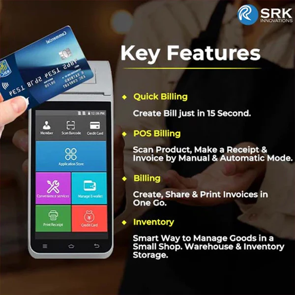 Handheld POS | SRK-Z91 |Android 11 | 5.5" Display | 2+16GB | 2" Printer | NFC+5MP Camera | USB+BT+WIFI - Image 4