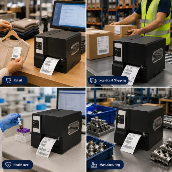 TSC ME-240 Barcode Printer with LCD | 203 dpi | Thermal Label Printer - Image 4