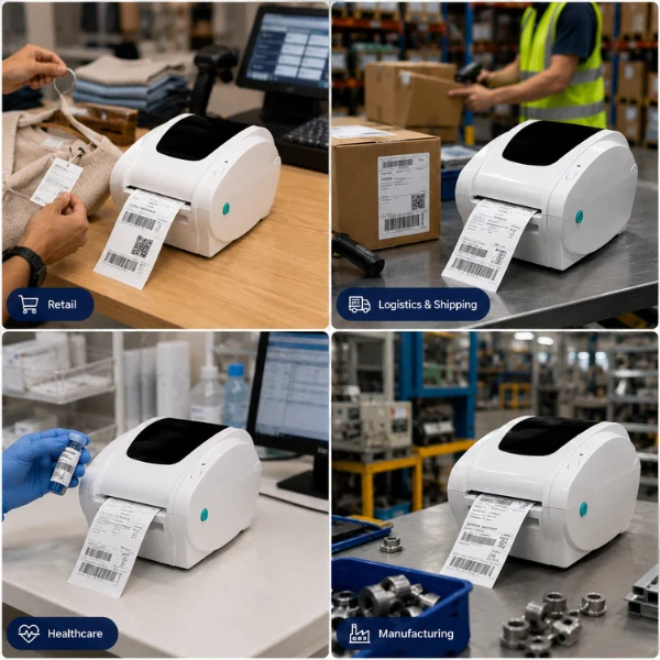 TCS TDP 247 Direct thermal Label Printer | 4 inch | 203 dpi | USB+Ethernet+RS-232 | 1 year warranty - Image 4