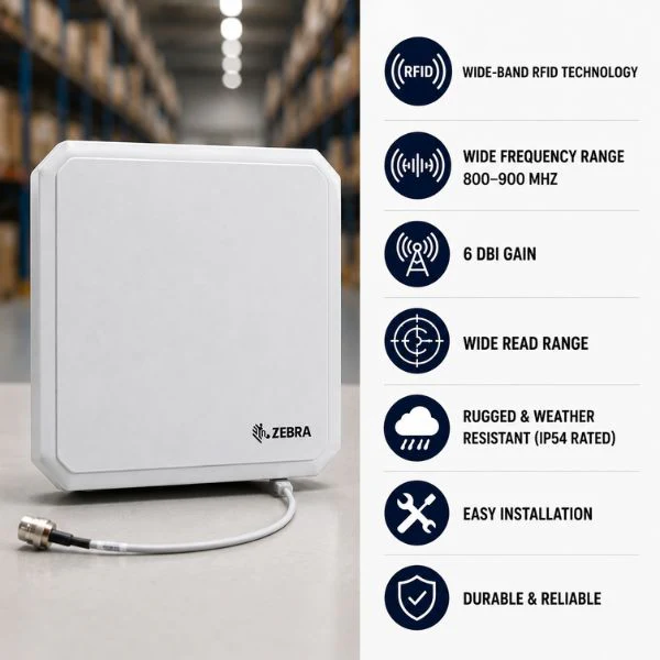 Zebra AN480 Wide-Band RFID UHF Antenna Reader | circular| 865~956 MHz | 6 DBI - Image 2