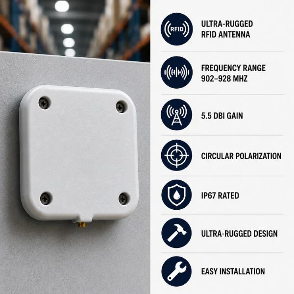 Zebra AN520 ultra-rugged Antenna | Circular | 902-928 MHz | 5.5 DBI - Image 2