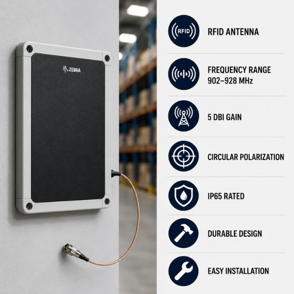 Zebra AN610 RFID Antenna | Circular | 865-928 MHz | 5 DBI - Image 2
