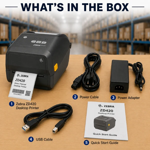 Zebra ZD420/421 Desktop Printer | 4 inch | 300 dpi | USB | 2 years warranty - Image 5
