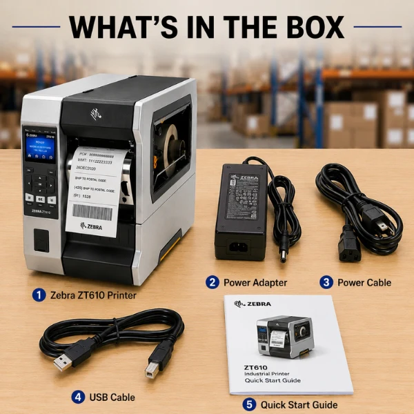 Zebra ZT610 Direct thermal & thermal transfer printer | 4 inch | 300 dpi | Serial+USB+Ethernet+Bluetooth - Image 5